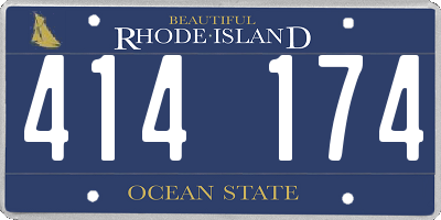 RI license plate 414174