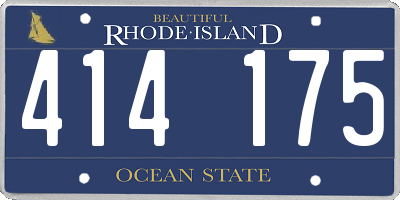 RI license plate 414175