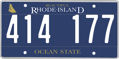 RI license plate 414177