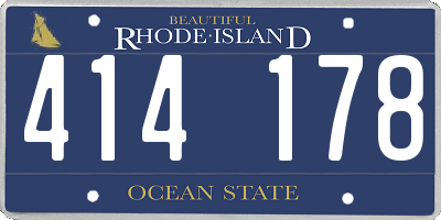 RI license plate 414178