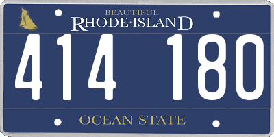 RI license plate 414180