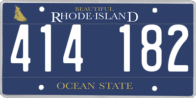RI license plate 414182