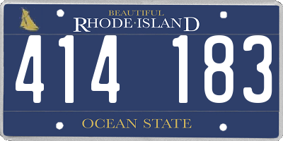 RI license plate 414183