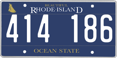 RI license plate 414186