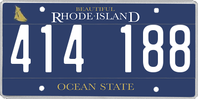 RI license plate 414188