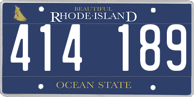 RI license plate 414189