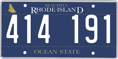 RI license plate 414191