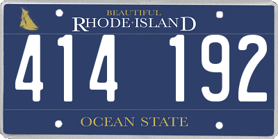 RI license plate 414192
