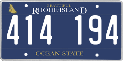 RI license plate 414194