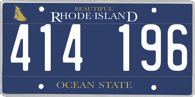 RI license plate 414196