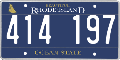 RI license plate 414197