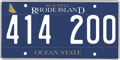 RI license plate 414200