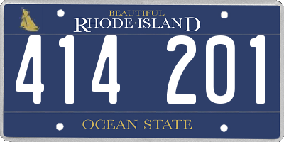 RI license plate 414201