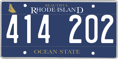 RI license plate 414202