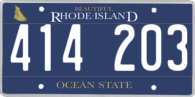 RI license plate 414203