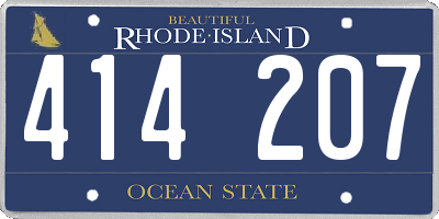 RI license plate 414207