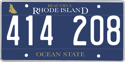 RI license plate 414208