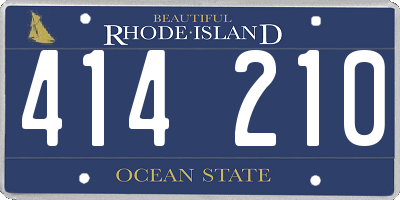 RI license plate 414210