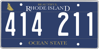 RI license plate 414211