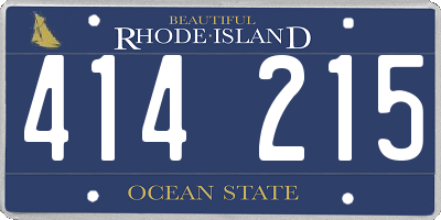 RI license plate 414215