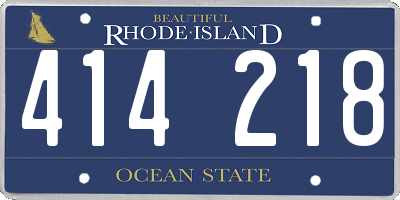 RI license plate 414218
