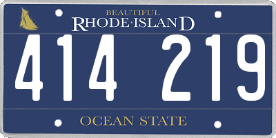 RI license plate 414219