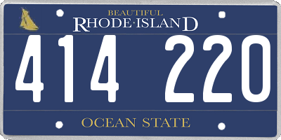 RI license plate 414220