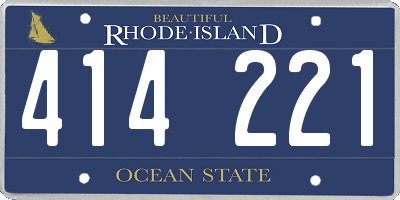 RI license plate 414221