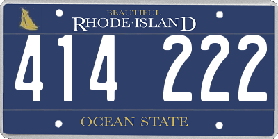 RI license plate 414222