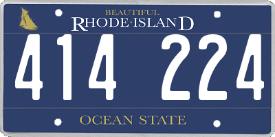 RI license plate 414224