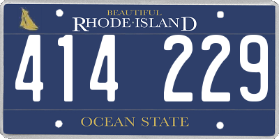RI license plate 414229