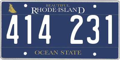 RI license plate 414231