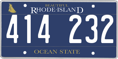 RI license plate 414232