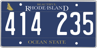 RI license plate 414235