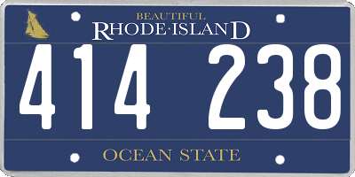 RI license plate 414238