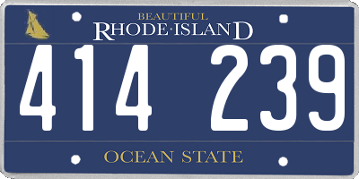 RI license plate 414239