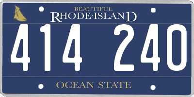 RI license plate 414240