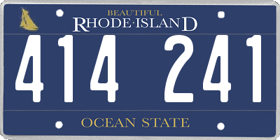 RI license plate 414241
