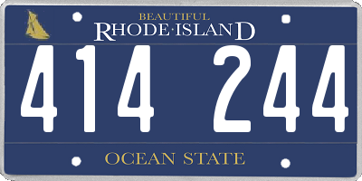 RI license plate 414244