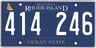 RI license plate 414246