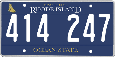 RI license plate 414247