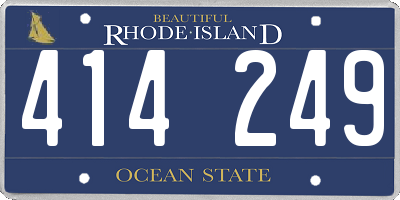 RI license plate 414249