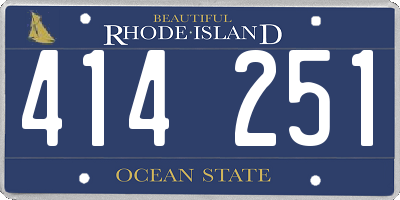 RI license plate 414251