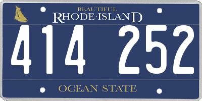 RI license plate 414252