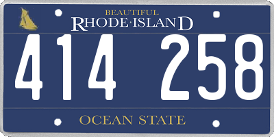 RI license plate 414258