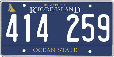 RI license plate 414259