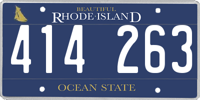 RI license plate 414263