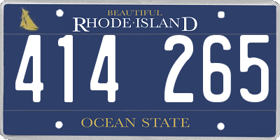RI license plate 414265