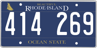 RI license plate 414269