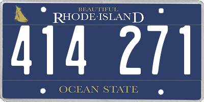 RI license plate 414271